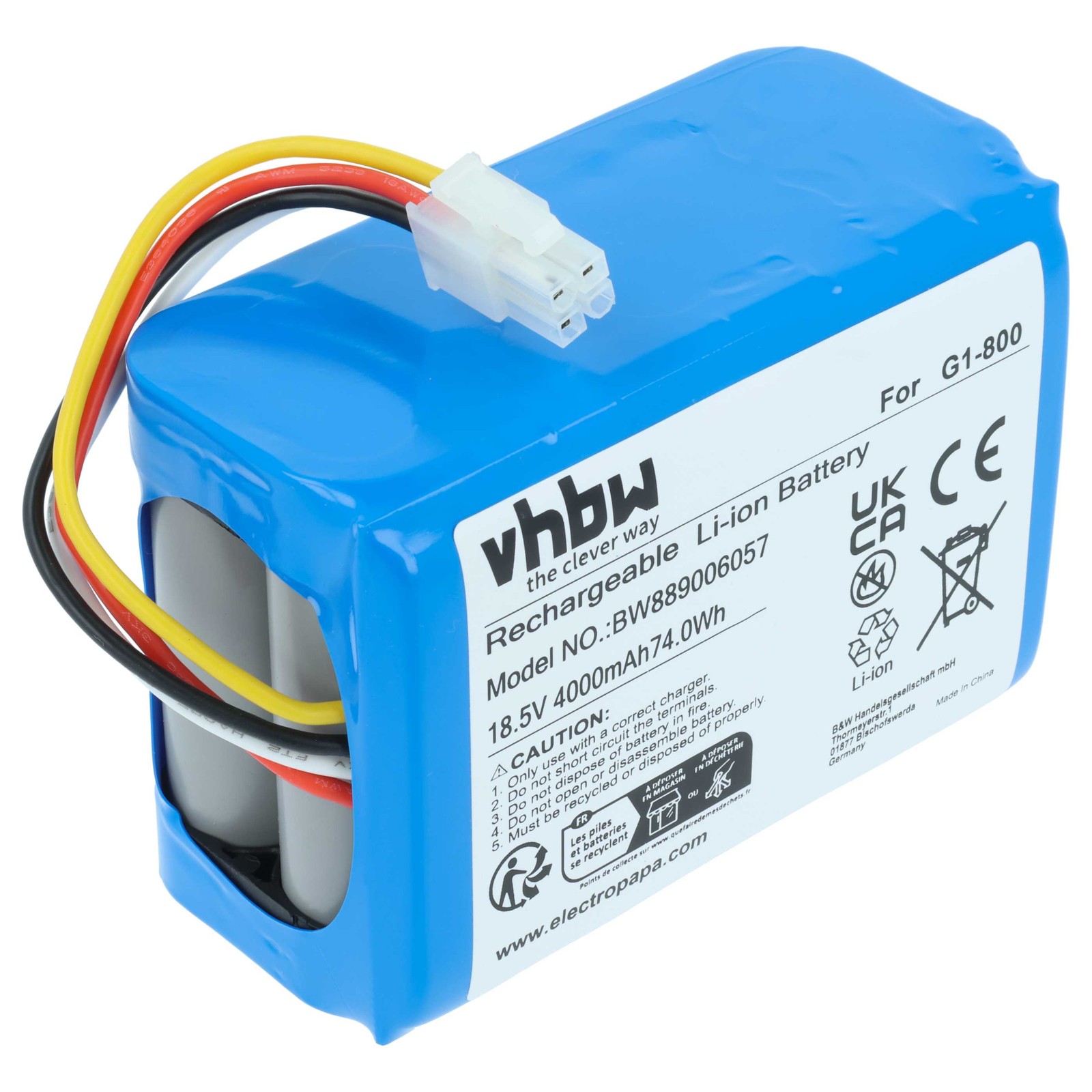 Battery for Ecovacs MPB12 4000mAh 18.5V