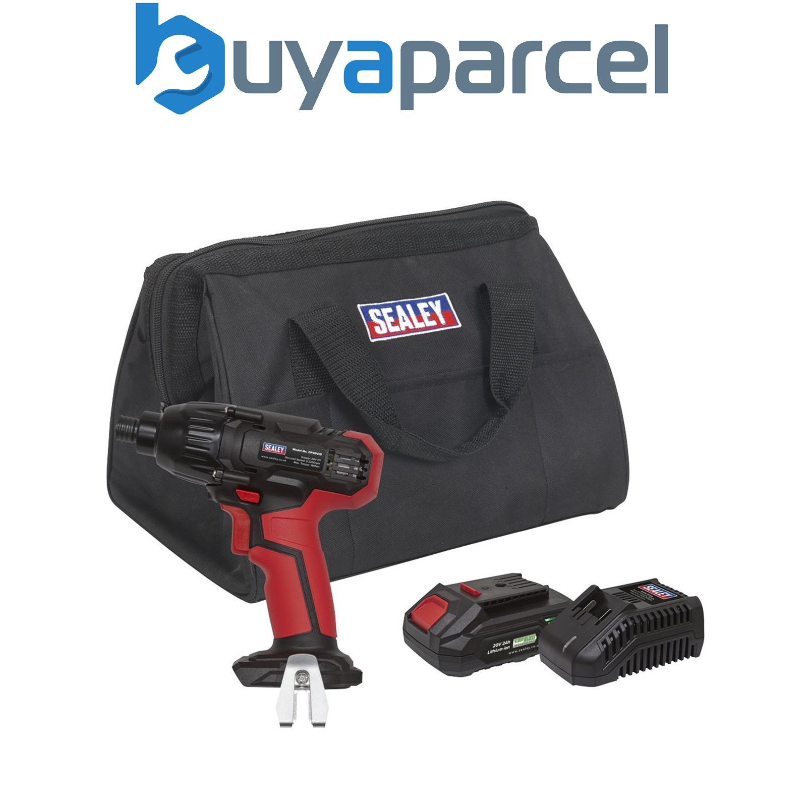 Sealey CP20VIDKIT1 SV20 Series 1/4"Hex Drive Cordless Impact Driver 20V 2Ah