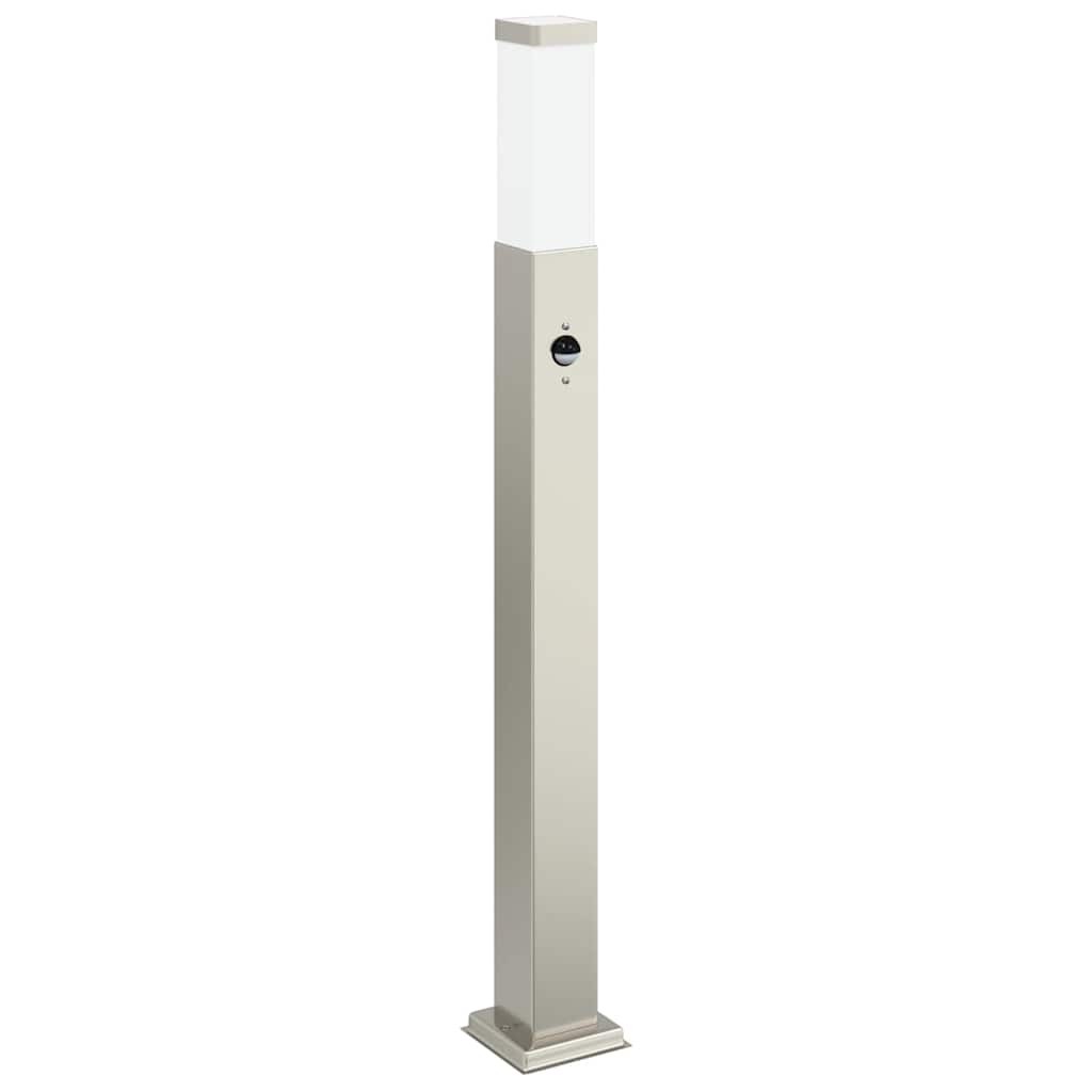Bollard Light 80cm Stainless Steel Silver IP44 With PIR Sensor Outdoor vidaXL