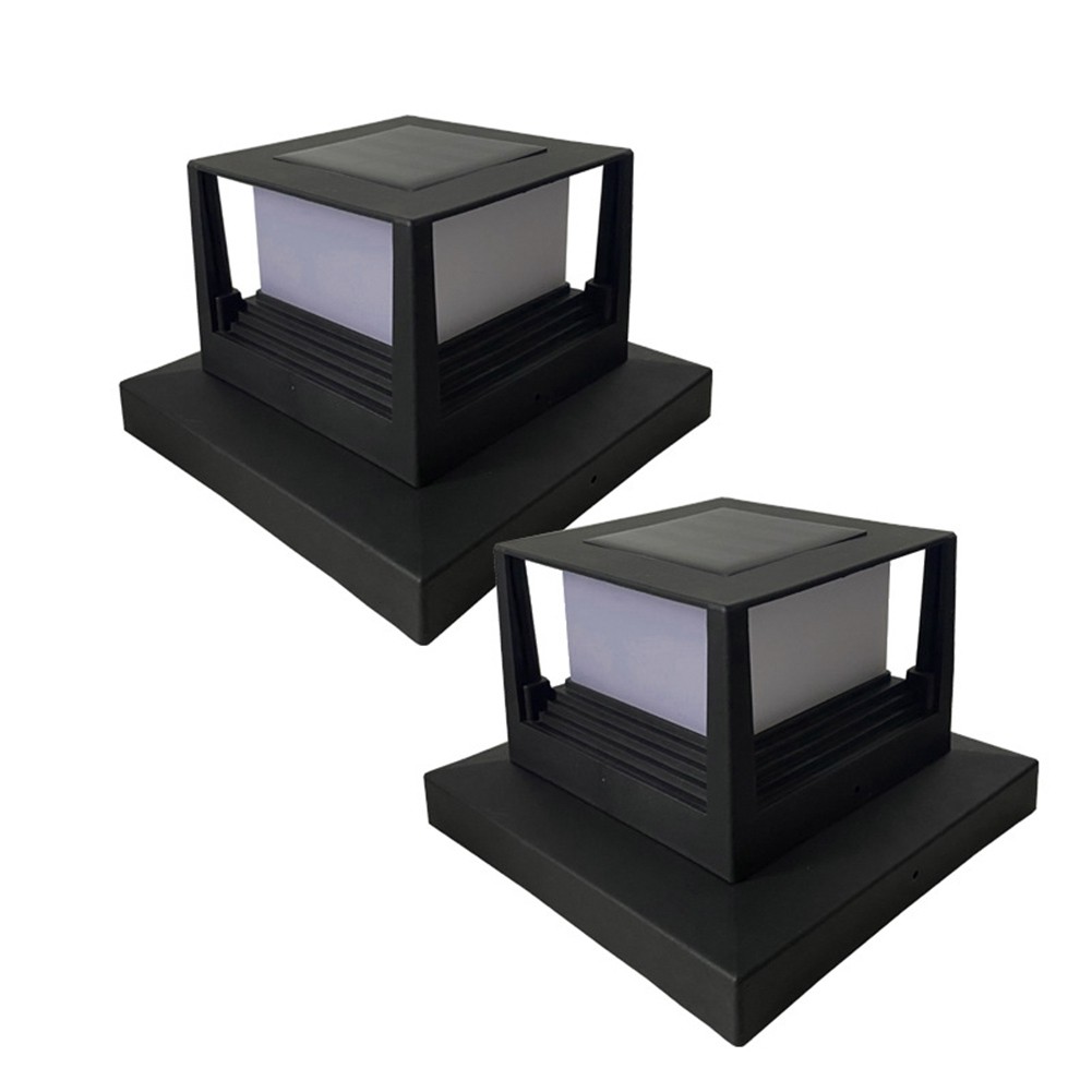 2PCS Solar Light Fence Gate Pillar Head LED Lamp Villa Column Lamp for9873