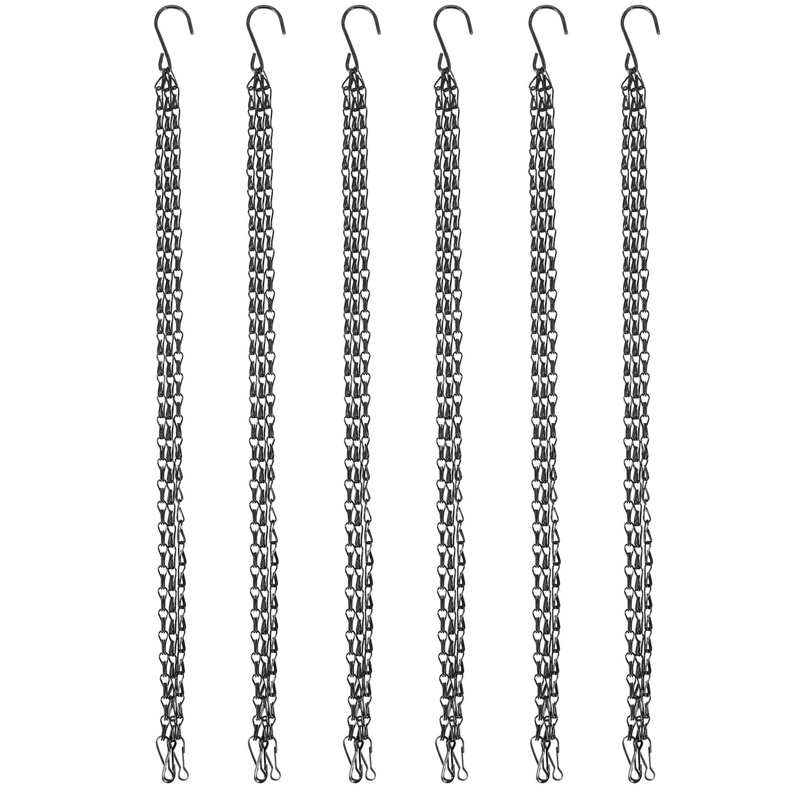 2X(6 Pack Hanging Chain, HEAVY DUTY 50cm Hanging Flower Basket Replacement6593