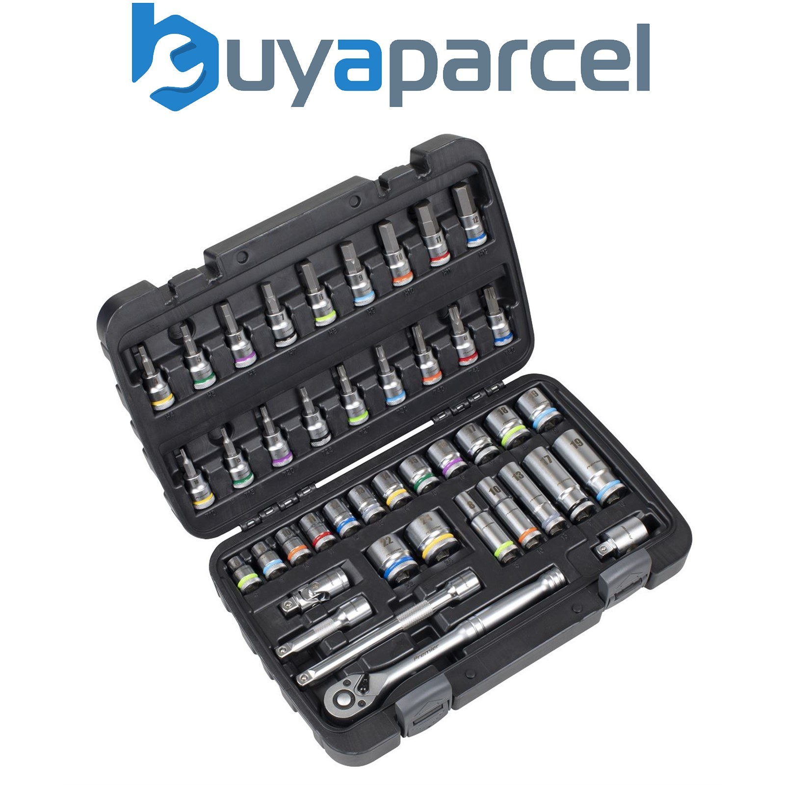 Sealey AK7915 Socket & Socket Bit Set 3/8"Sq Drive 42pc