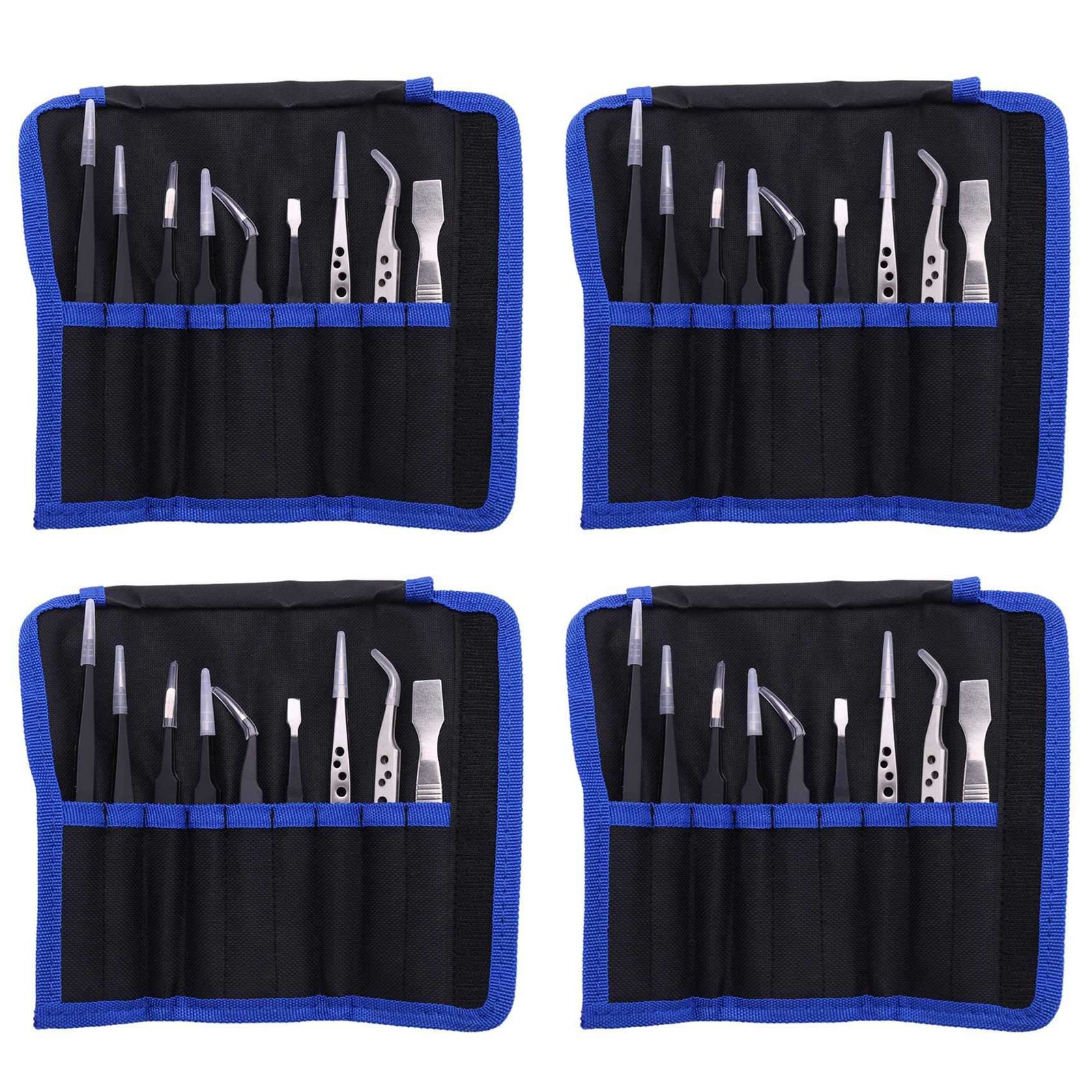 36 Pcs Tweezers Set Stainless Steel -Static Tweezers for Electronic Mobile1631