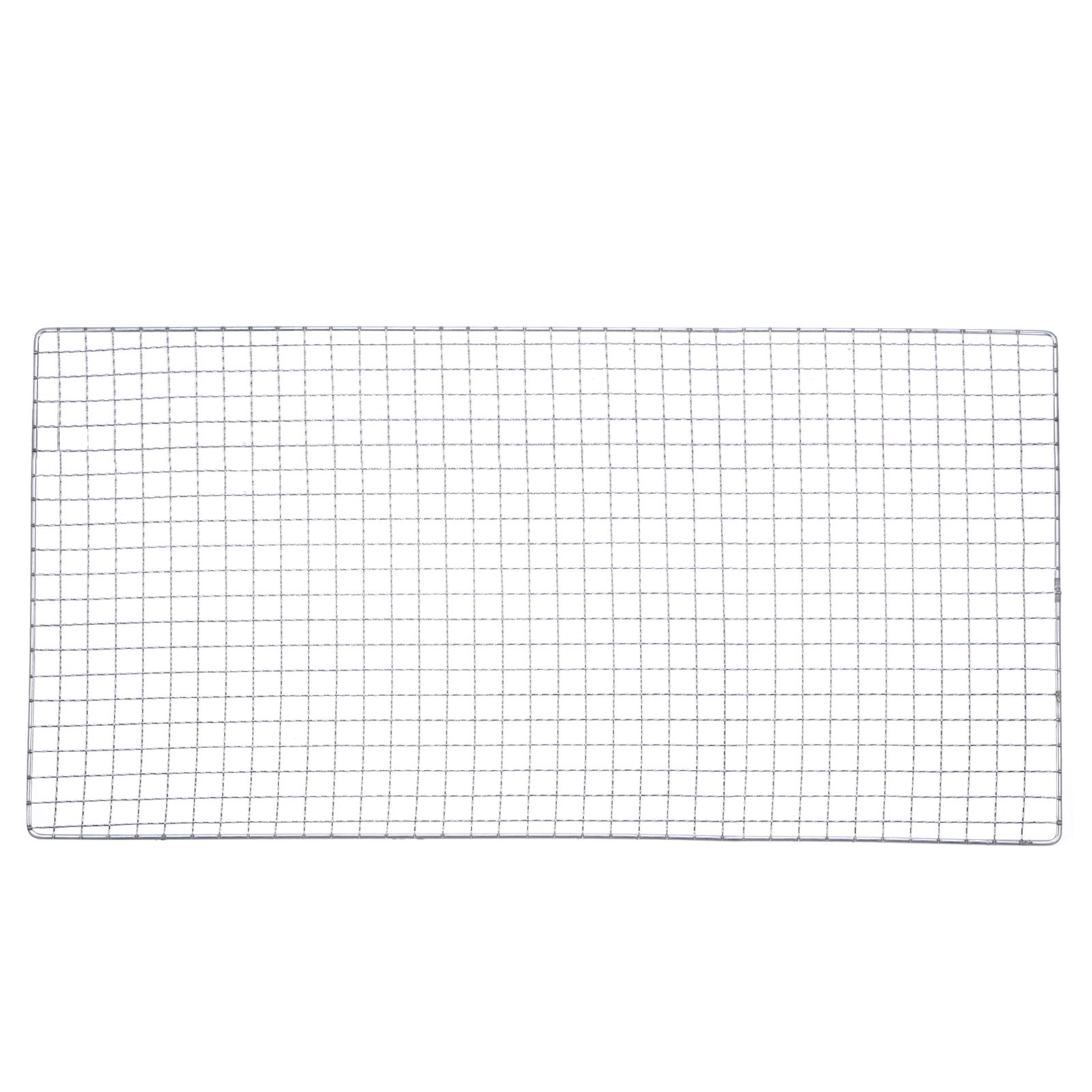 Square BBQ Grill Net 29.5x60cm Electroplated Stainless Steel Barbecue Mesh Mat