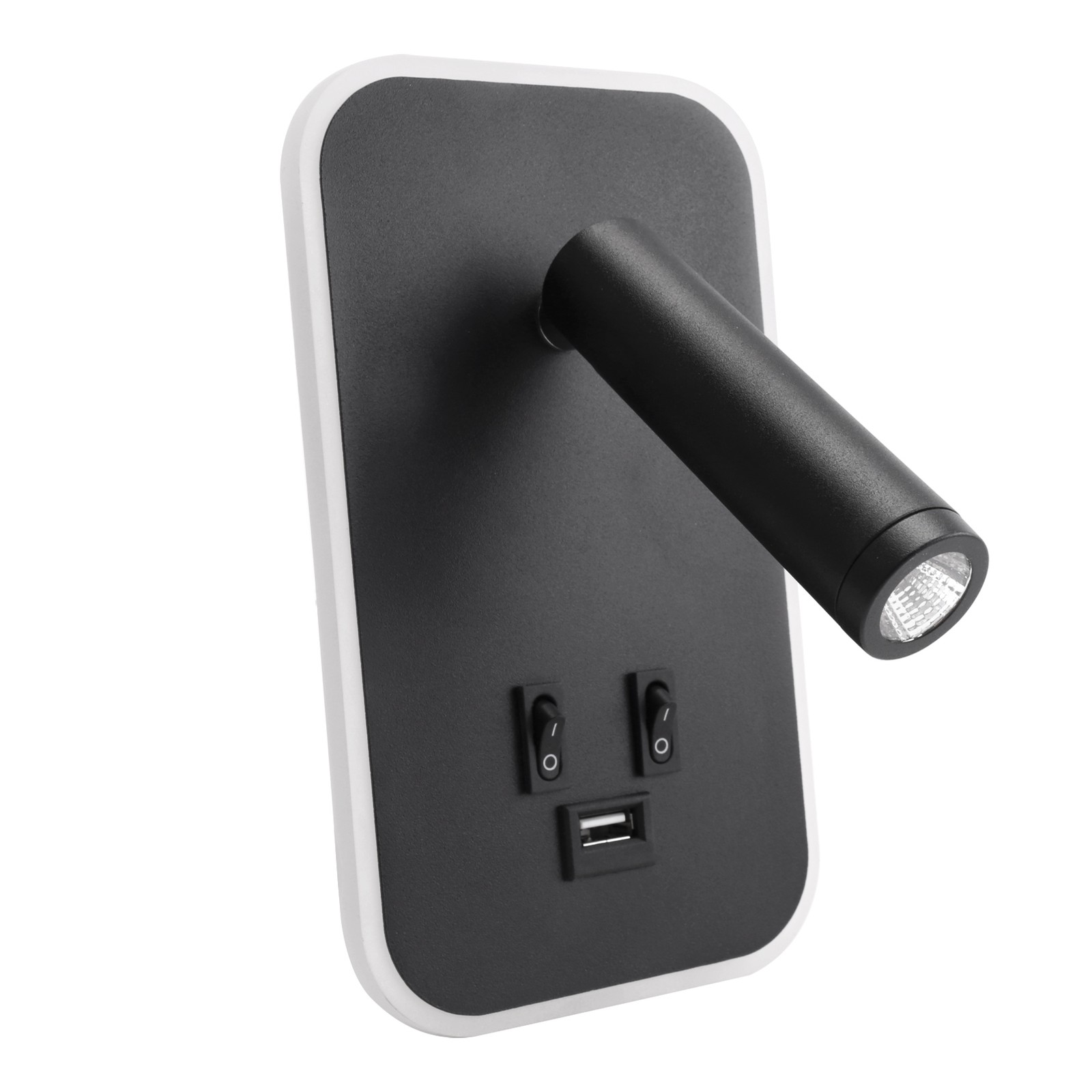 1 Piece Wall Light Backlight Bedside Study Reading Sconce Lamp Black C7V4