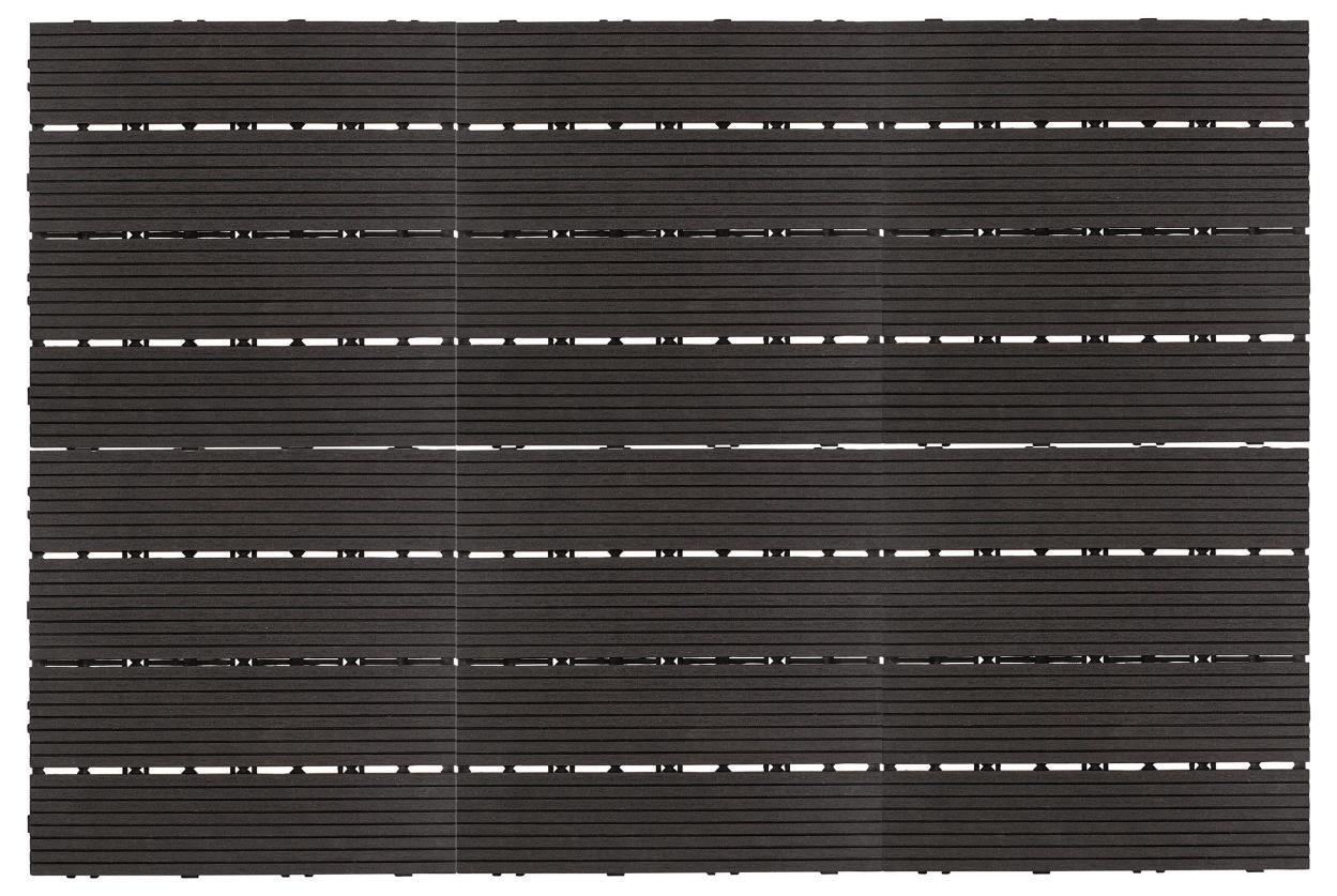 Plastic Interlocking Composite Patio & Deck Tiles, 6 Pack - GH686