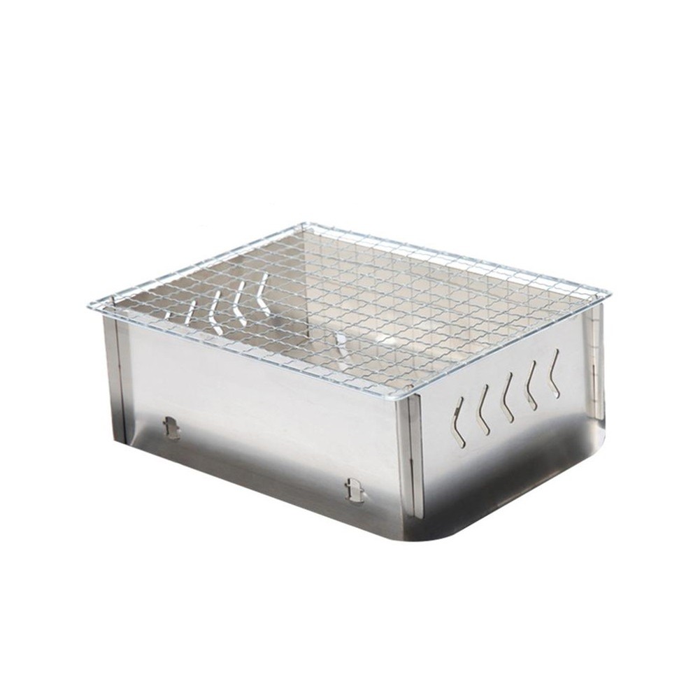 3X(Small Grill Portable Foldable Grill Outdoor Grill Removable Part5959