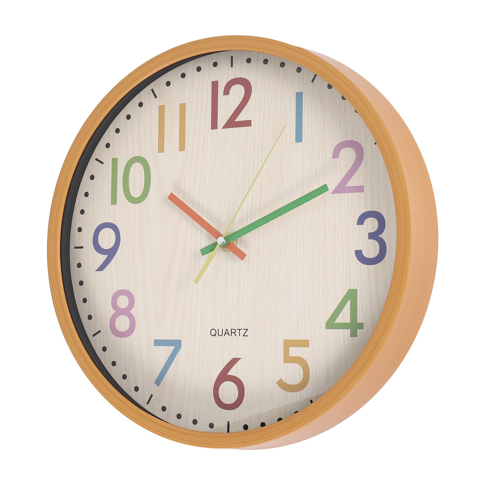 Silent Non Ticking Kids Wall Clock, Battery Operated Decorative Clock for7441