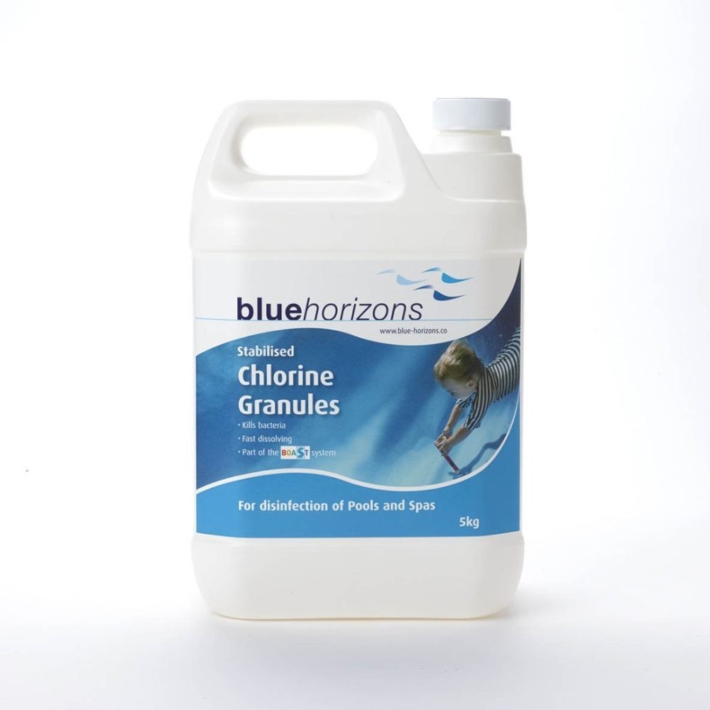 Blue Horizons Chlorine Granules 5Kg for Hot Tubs Swimming Pools & Spas AGrade