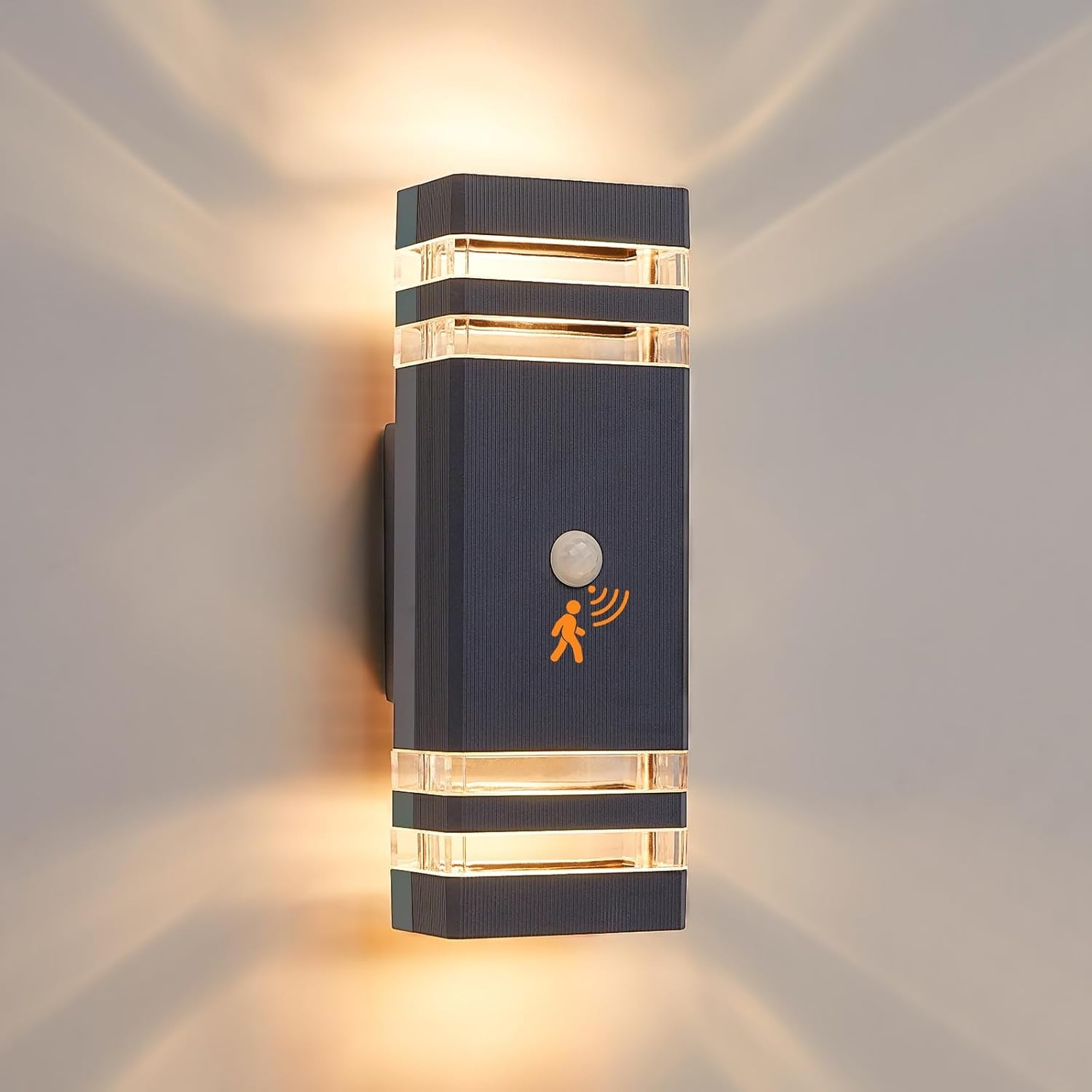 CELAVY Up Down Outside Lights with Motion Sensor, PIR Outdoor Wall Light Mains