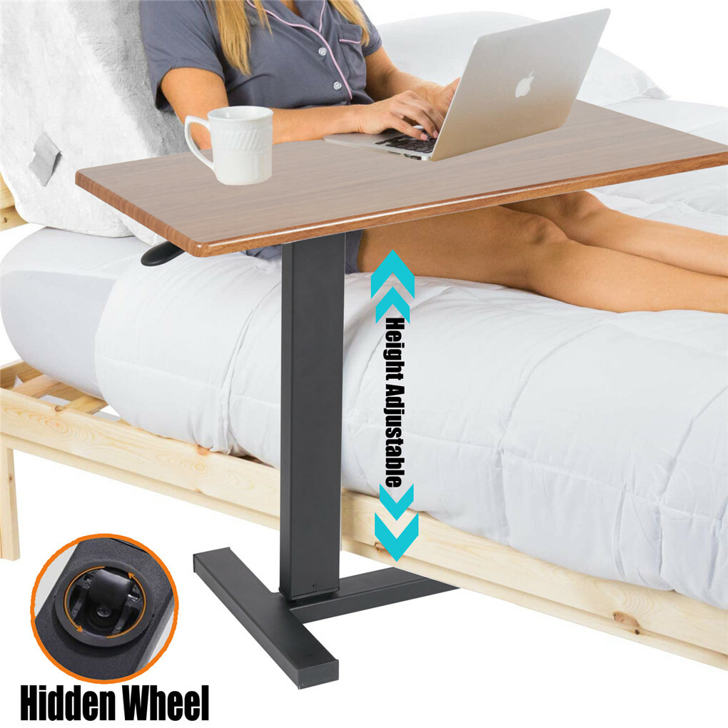 Height Adjustable Over Bed Chair Table Computer Laptop Table Daily Living Aid