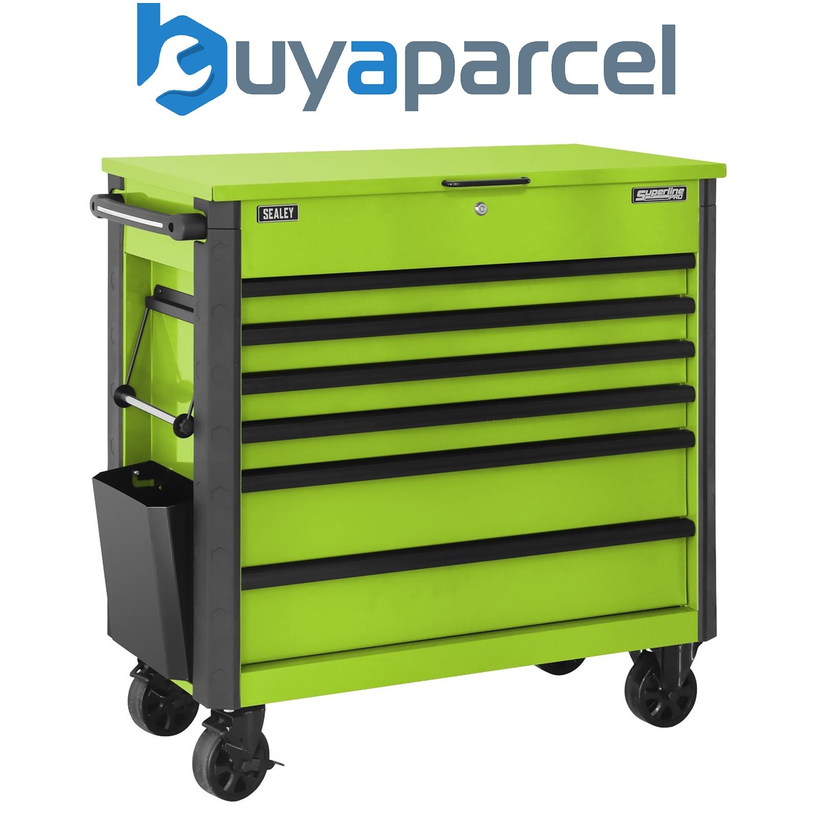Sealey AP366HV Tool Trolley 6 Drawer - Green