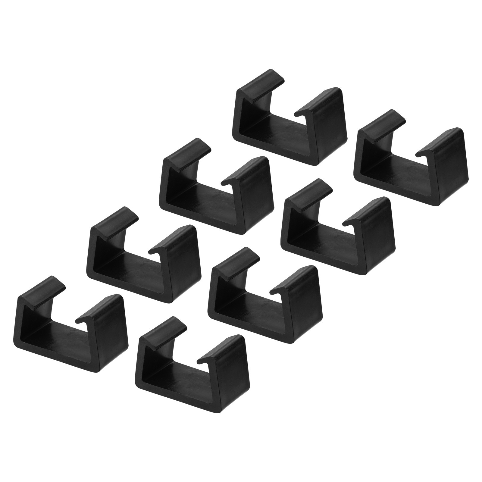 16pcs Patio Furniture Clips, 59mm Dia Wicker Connection Chair Fasteners, Black