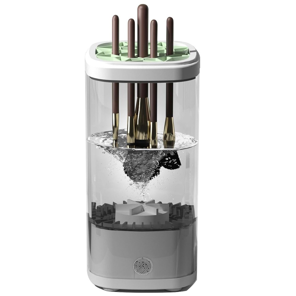 2X(Electric Makeup Brush Cleaner Machine Automatic Makeup Brush Washer &3136