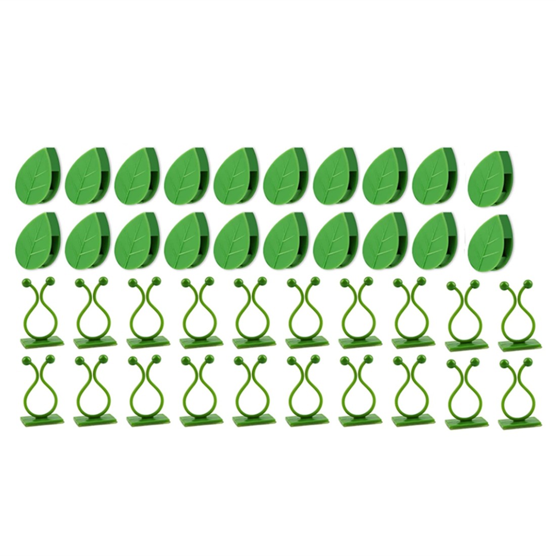 10X(80Pcs Plant Climbing Wall Fixture Clips Plant Fixer Vines Garden Green8269