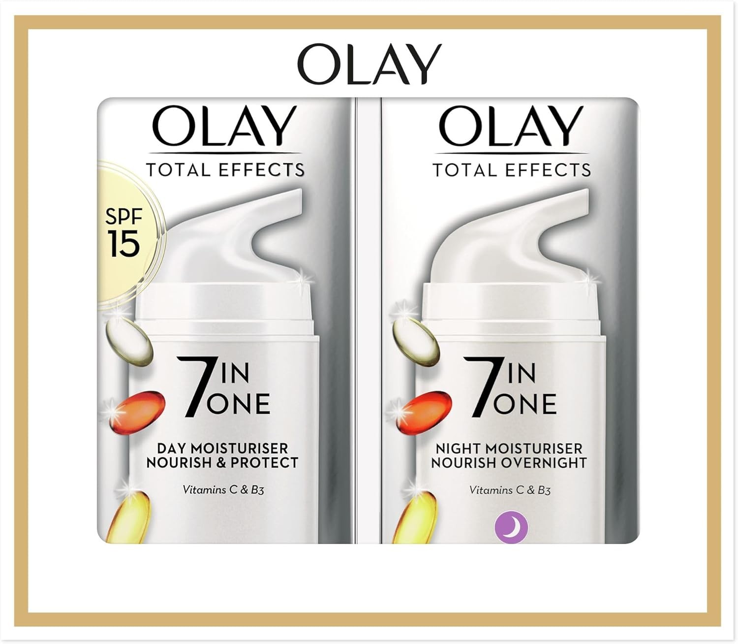 Olay Total Effects Anti-Ageing 7in1 Gift Set: Day Cream Moisturiser 37ml Night