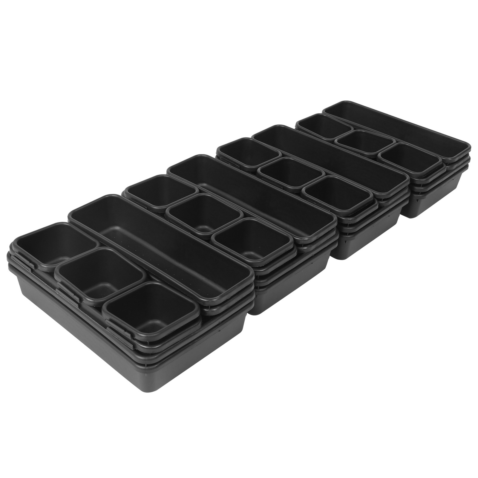 Toolbox Organizer Tray Divider Set Desktop Storage Box Black 32 Pack K4Y98068