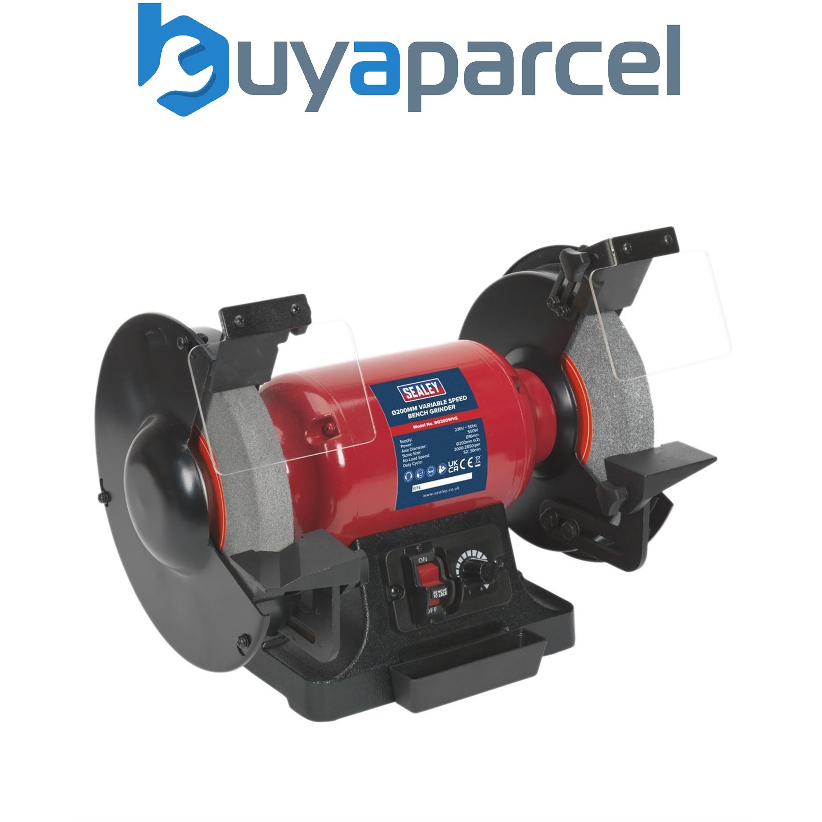 Sealey BG200WVS 200mm Bench Grinder with Variable Speed 550W/230V
