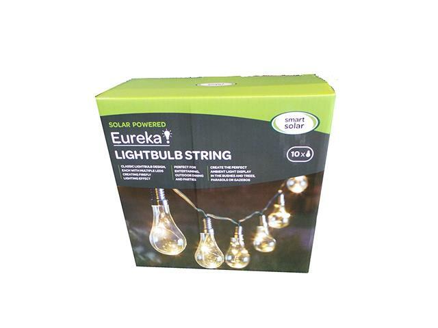 Smart Solar Eureka Light Bulb String Solar Powered Outdoor Garden Lights