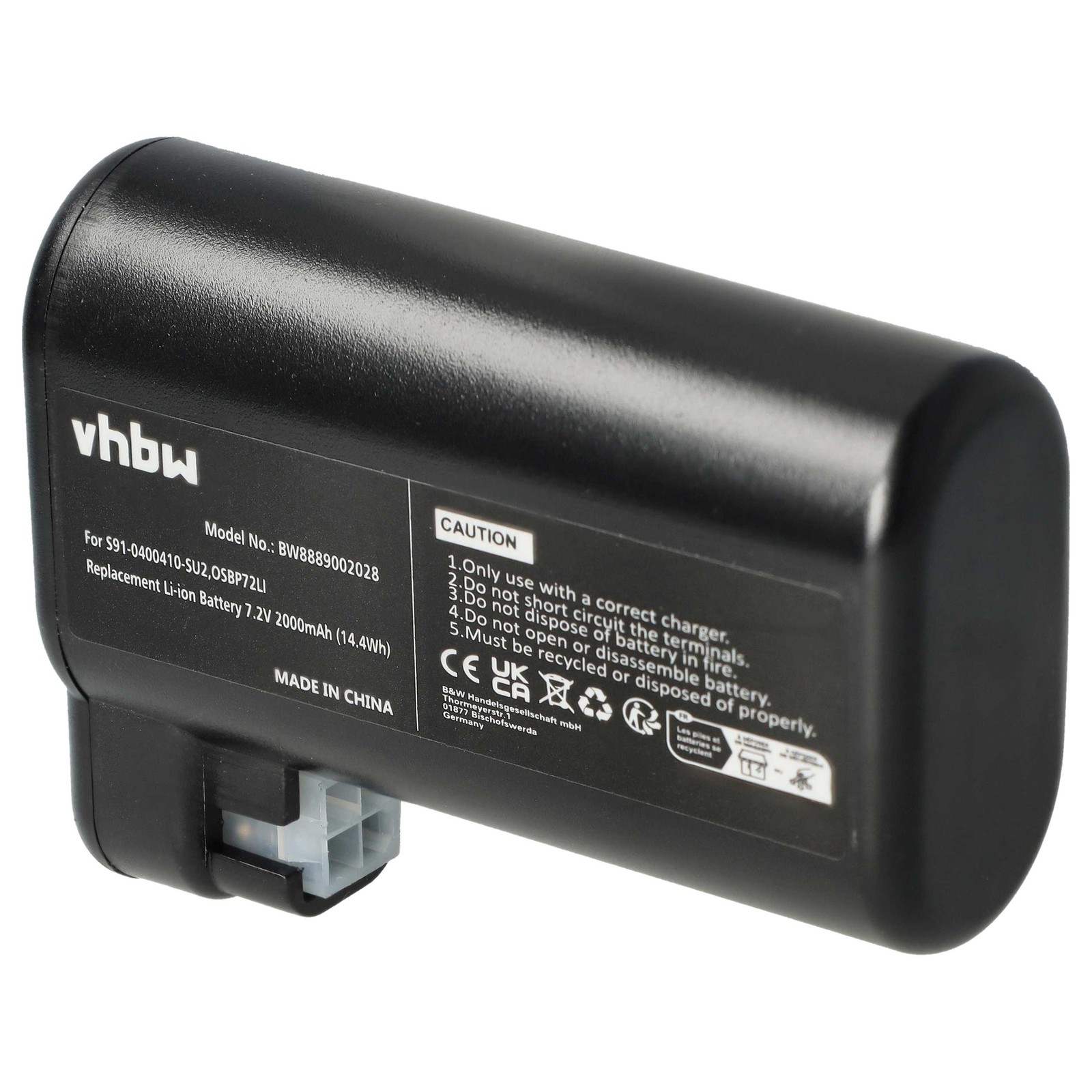 Battery for Electrolux ERV5210IW ERV5100TG ERV5100IW 900942337 2000mAh 7.2V