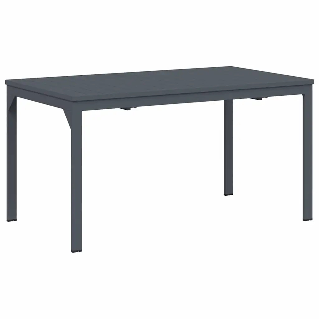 vidaXL Patio Table Anthracite 180 x 80 x 74 cm Powder-Coated Steel, Adjustable G