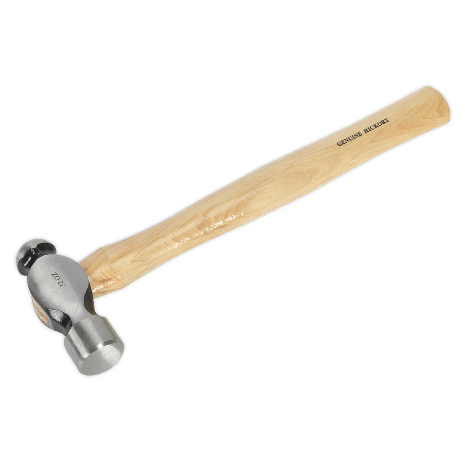 Sealey Ball Pein Hammer 2Lb Hickory Shaft Drop Forged Steel Hammer BPH32