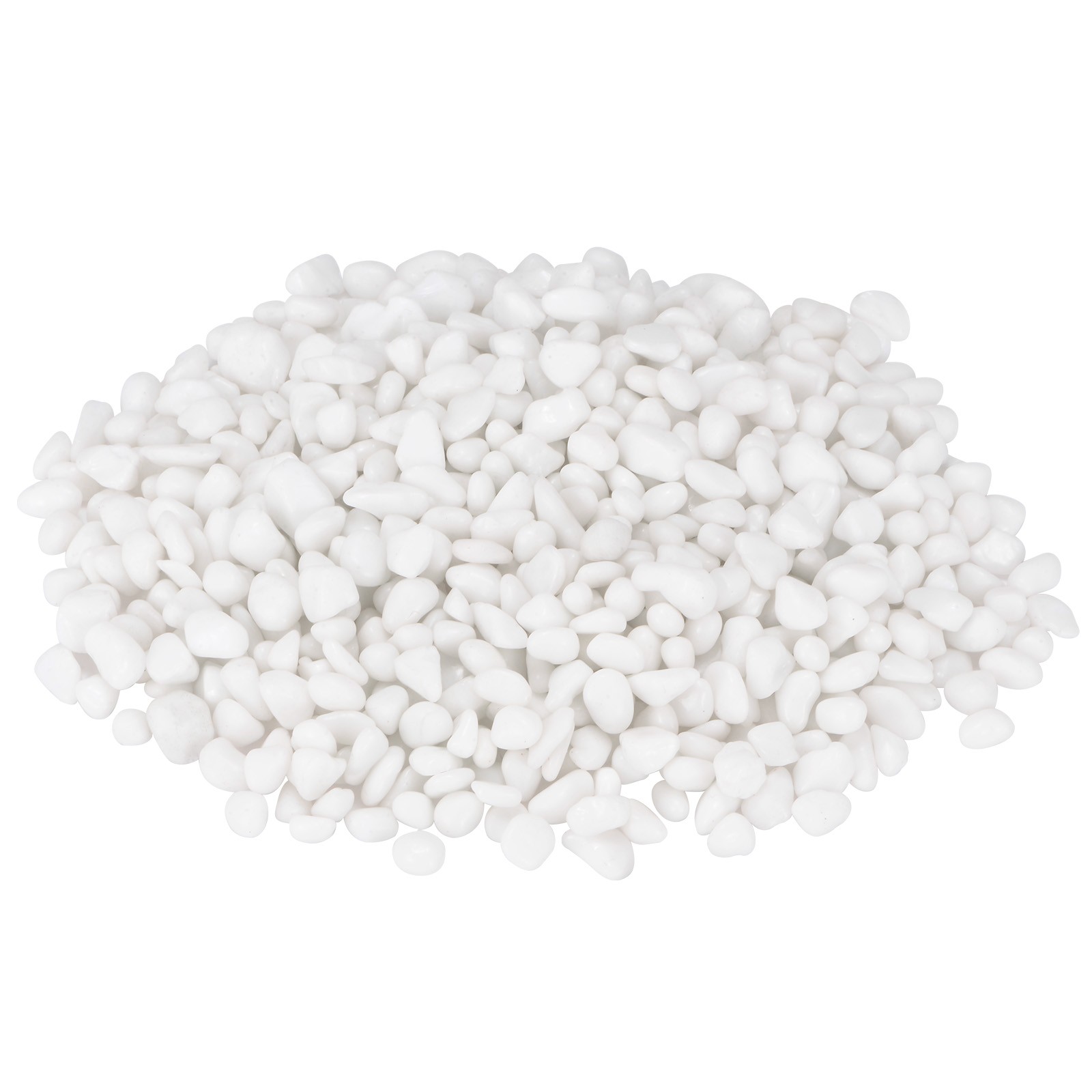 High Luster Round Fire Glass Beads for Vases 8-13mm, 1.98-Pound [White]