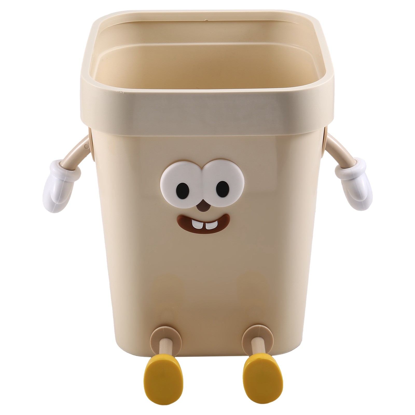 Cartoon Trash Can for Home Uncovered Trash Can with Pressure Open Trash2122