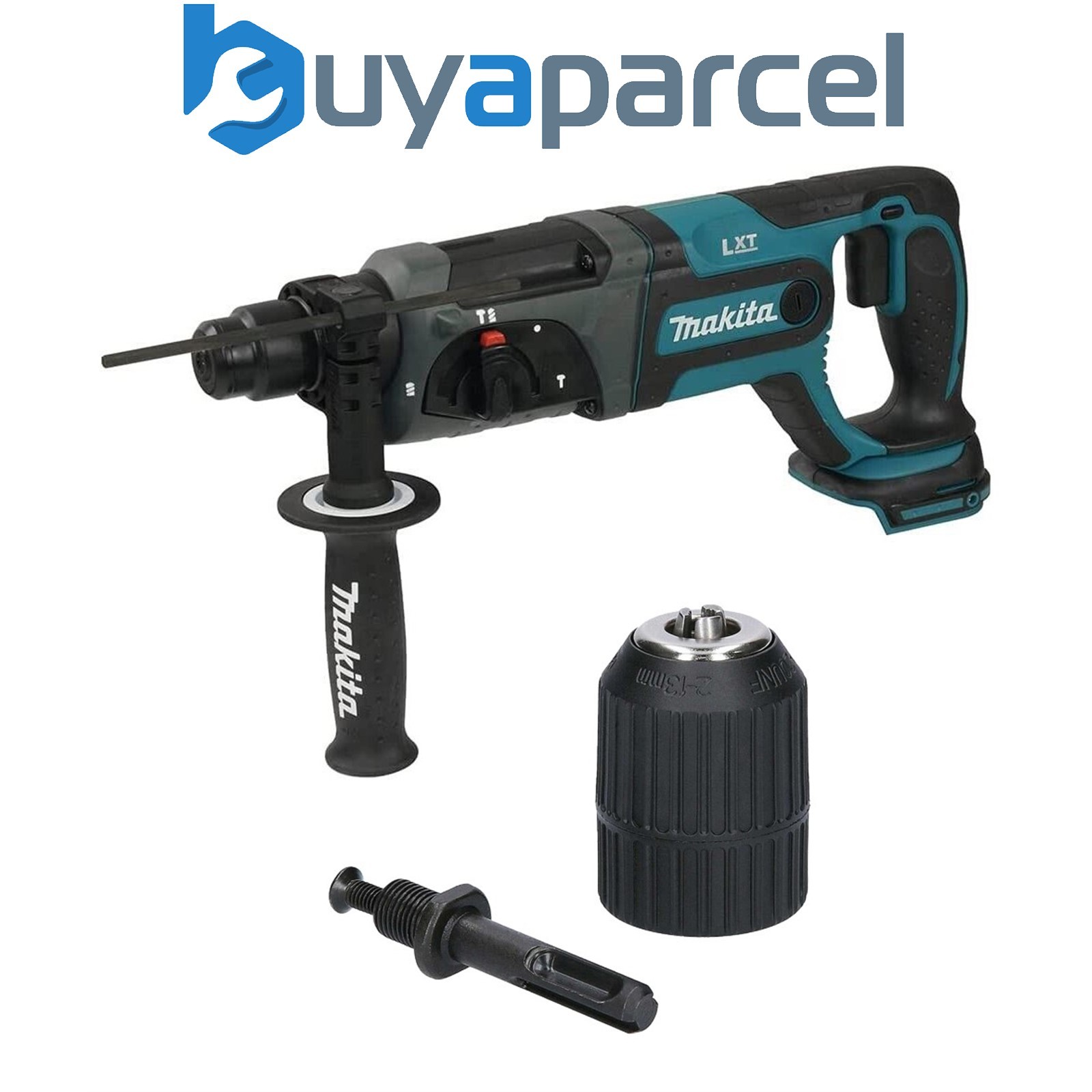 Makita DHR241Z 18V LXT SDS 3 Mode SDS+ Rotary Hammer Drill + Keyless Chuck