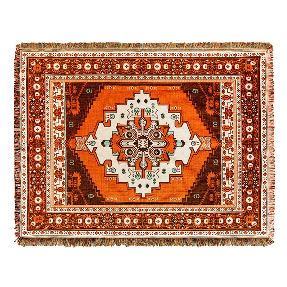 Boho Blanket, Cotton Knitted Tassel Throw Blankets, Southwest Decor Soft1378