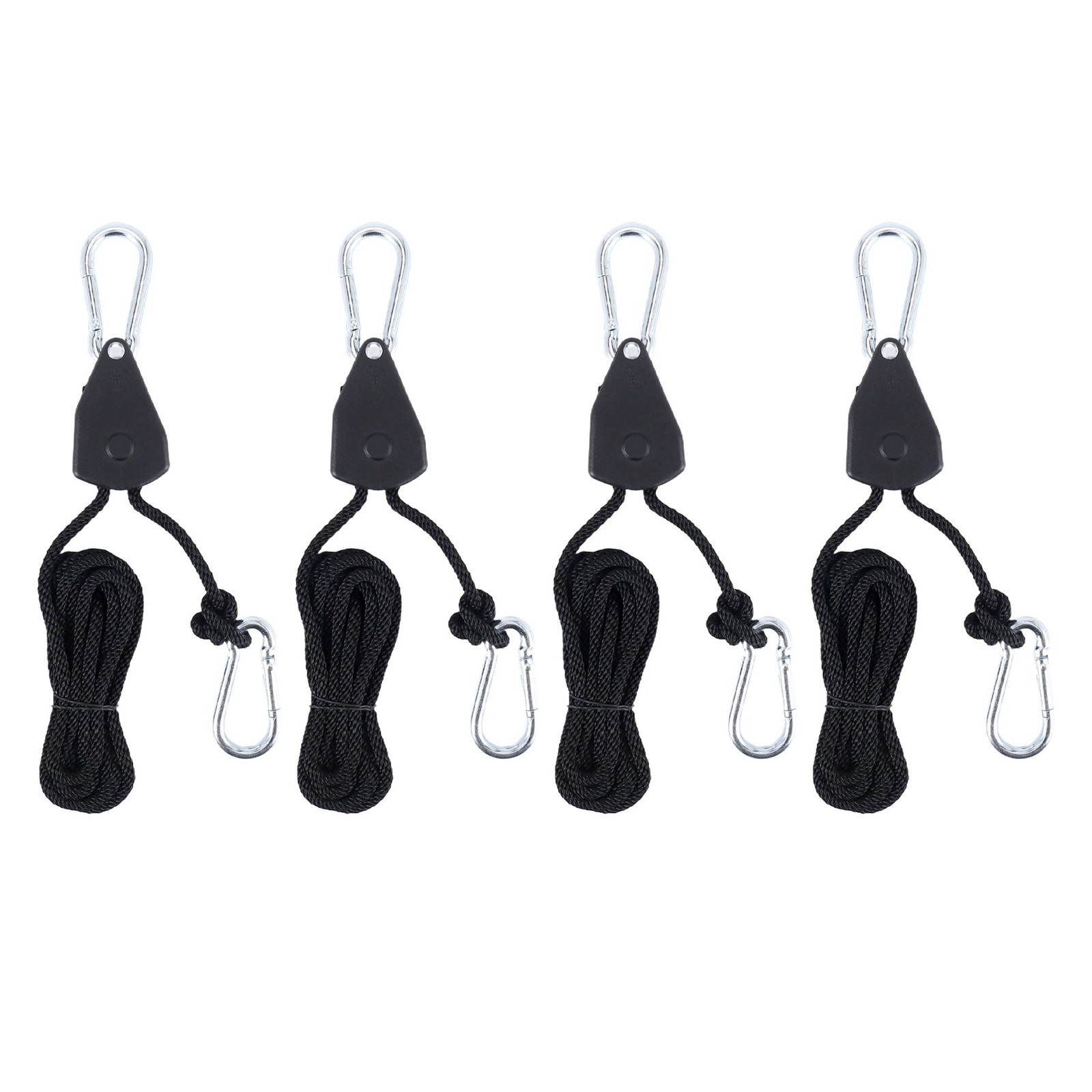 2X(4Pcs Heavy Duty Adjustable Light Ratchet Rope Hanger for Light1402
