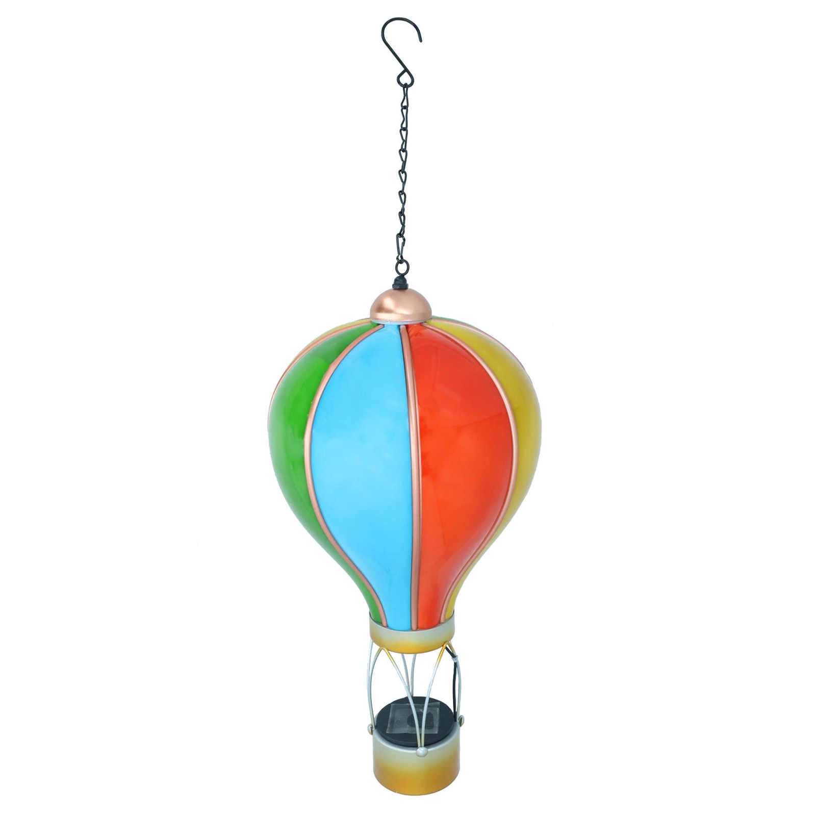 Large Solar Rainbow Balloon Lantern Hanging Garden Décor with Flame Effect
