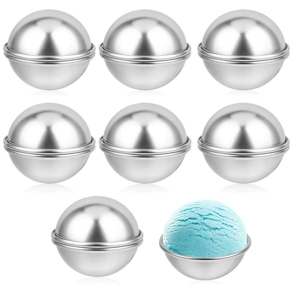 10X(16 Pcs Bath-Bomb Molds 6.5cm DIY Metal Bath-Bomb Crafting Mould7729
