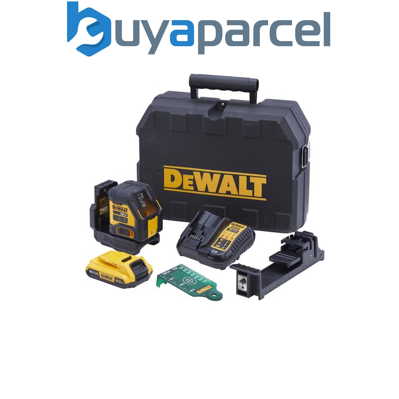 Dewalt DCLE34021D1-GB XR Compact Cross Line Green Laser 18V 1 x 2.0Ah Li-ion