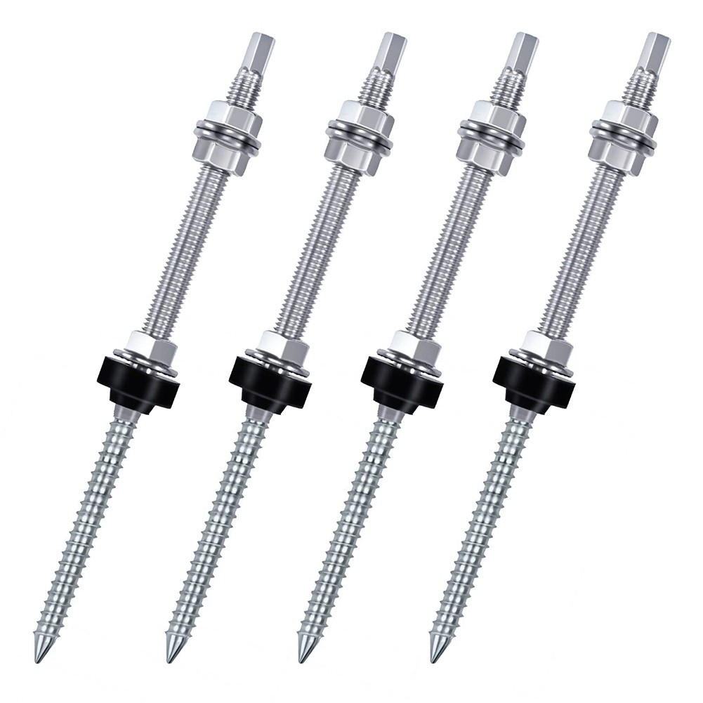 Hanger Bolts, M10 X 250 Mm, Pre-Assembled, V2A, Height-Adjustable, for1744