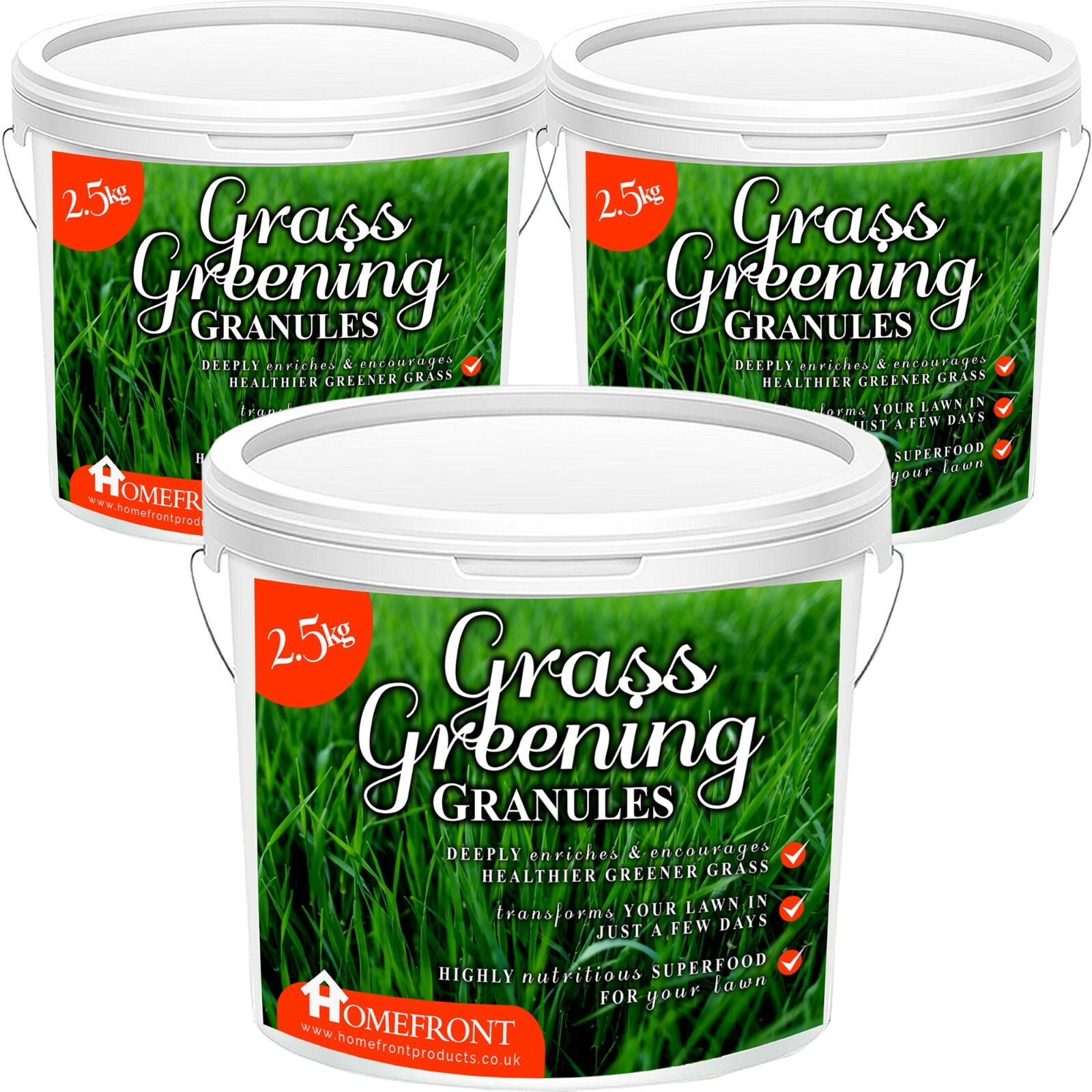 Homefront Lawn Feed Fertiliser Granular Professional Nutrients Grass Green 7.5KG