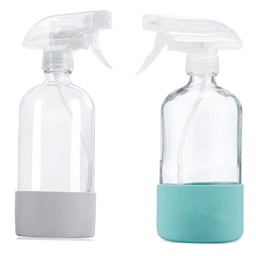 3X(Clear Bottles with Silicone Sleeve for Cleaning Solutions, Water4805