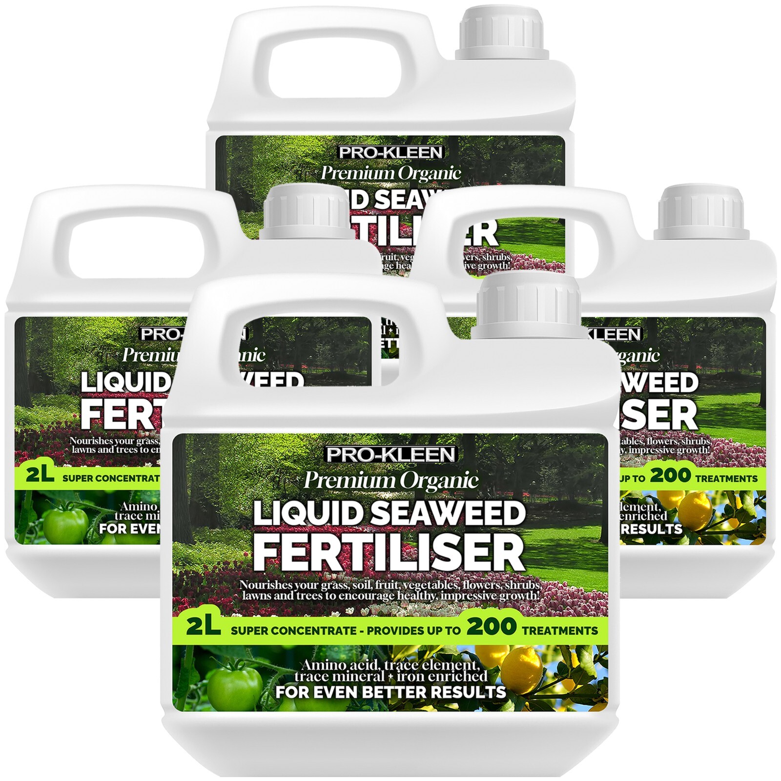 ProKleen Organic Liquid Seaweed Fertiliser Plants Grass Vegetables Natural 8L