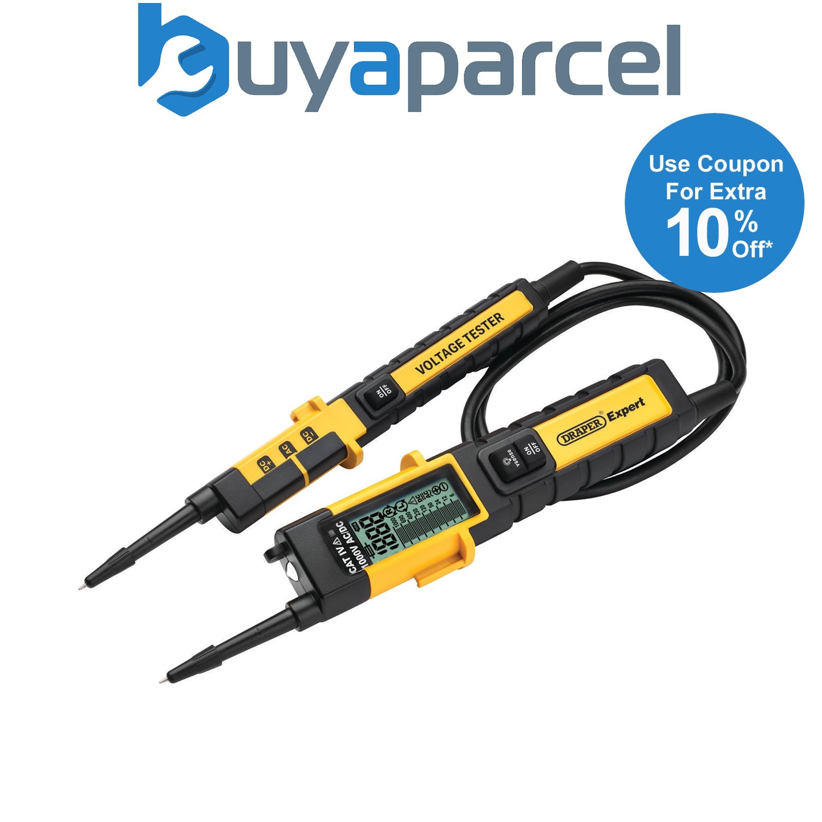 Draper 21250 Draper Expert AC/DC High Voltage CAT IV Tester, 1000V