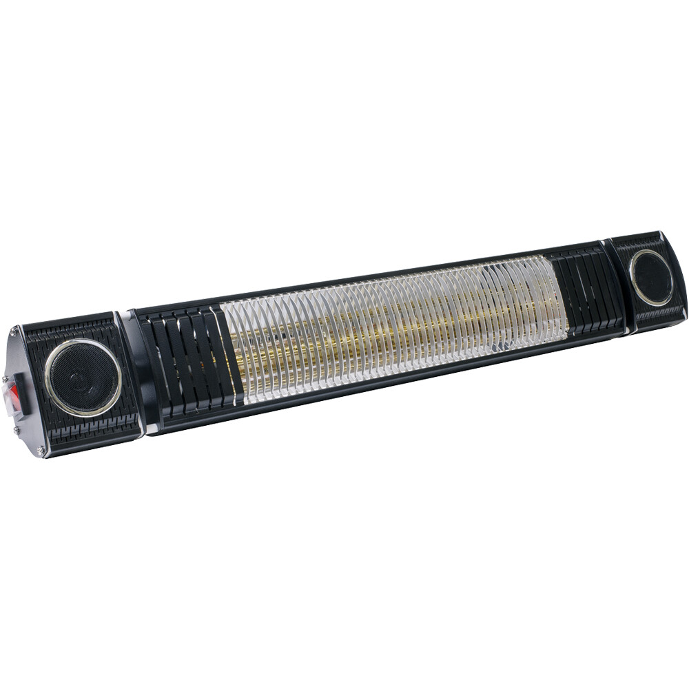 2000W Outdoor Wall Mounted Infrared Patio Heater & Bluetooth Speakers Pub Garden