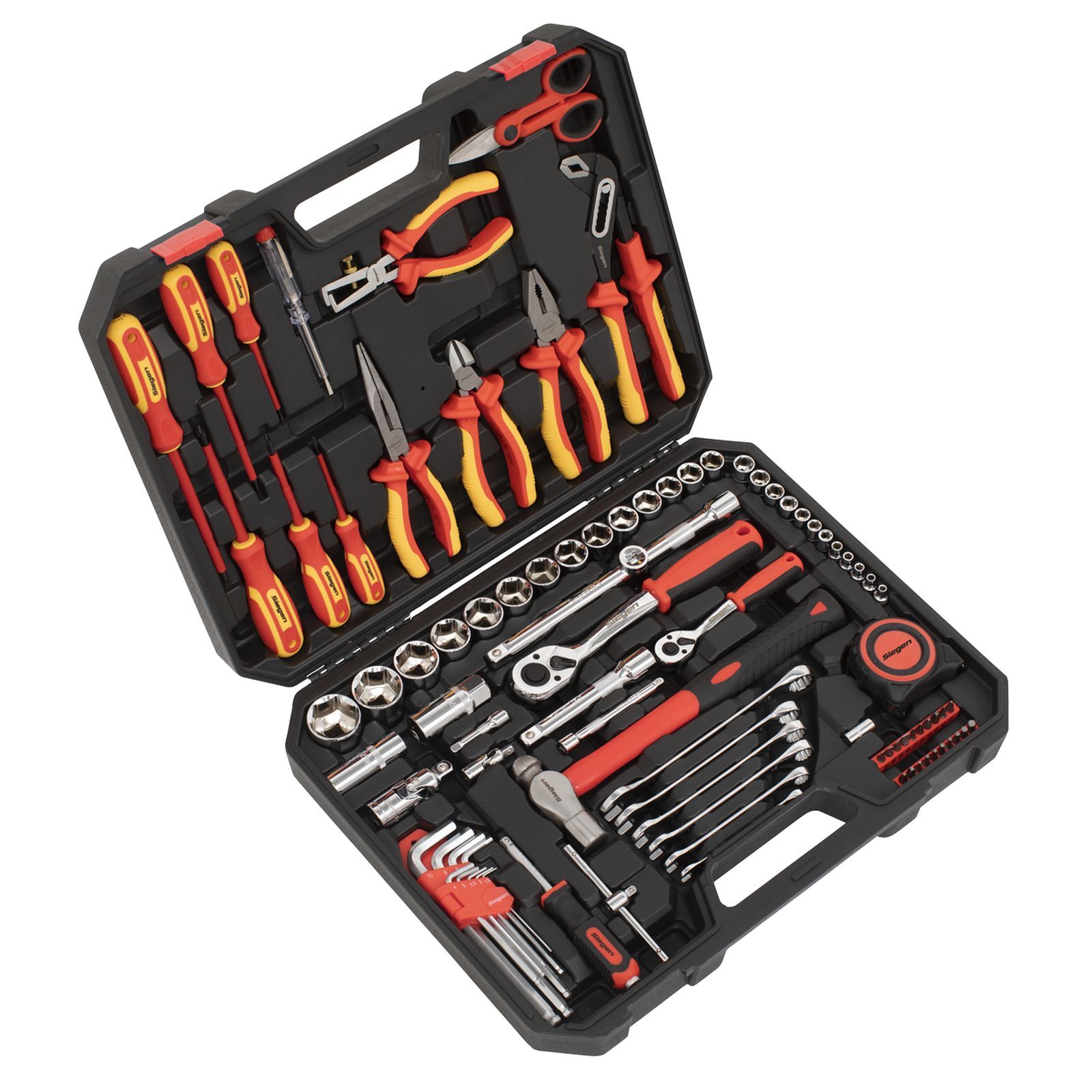 Sealey Electricians Tool Kit 90 Pieces Supplied In A Sturdy Storage Case S01217