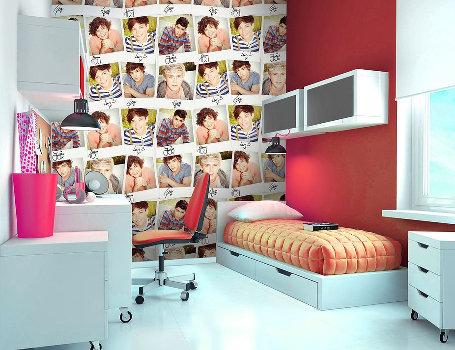 ONE DIRECTION 1D COLLAGE WALLPAPER MURAL PHOTO WALL PAPER POSTER BED ROOM MURALS