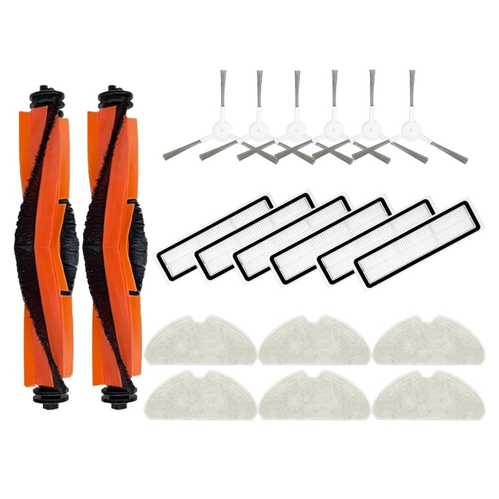 For F9 Pro RLF22GA, D9 Max Robot Vacuum Spare Parts Main Side Brush Hepa 7011