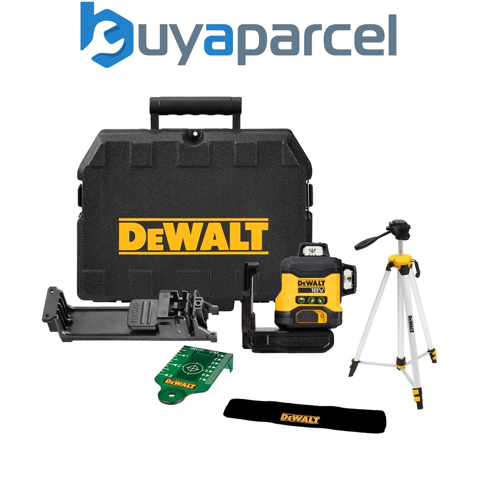 DeWalt DCLE34031N 18V XR Compact Green Laser 3 x 360 Degree Bare Tool + Tripod