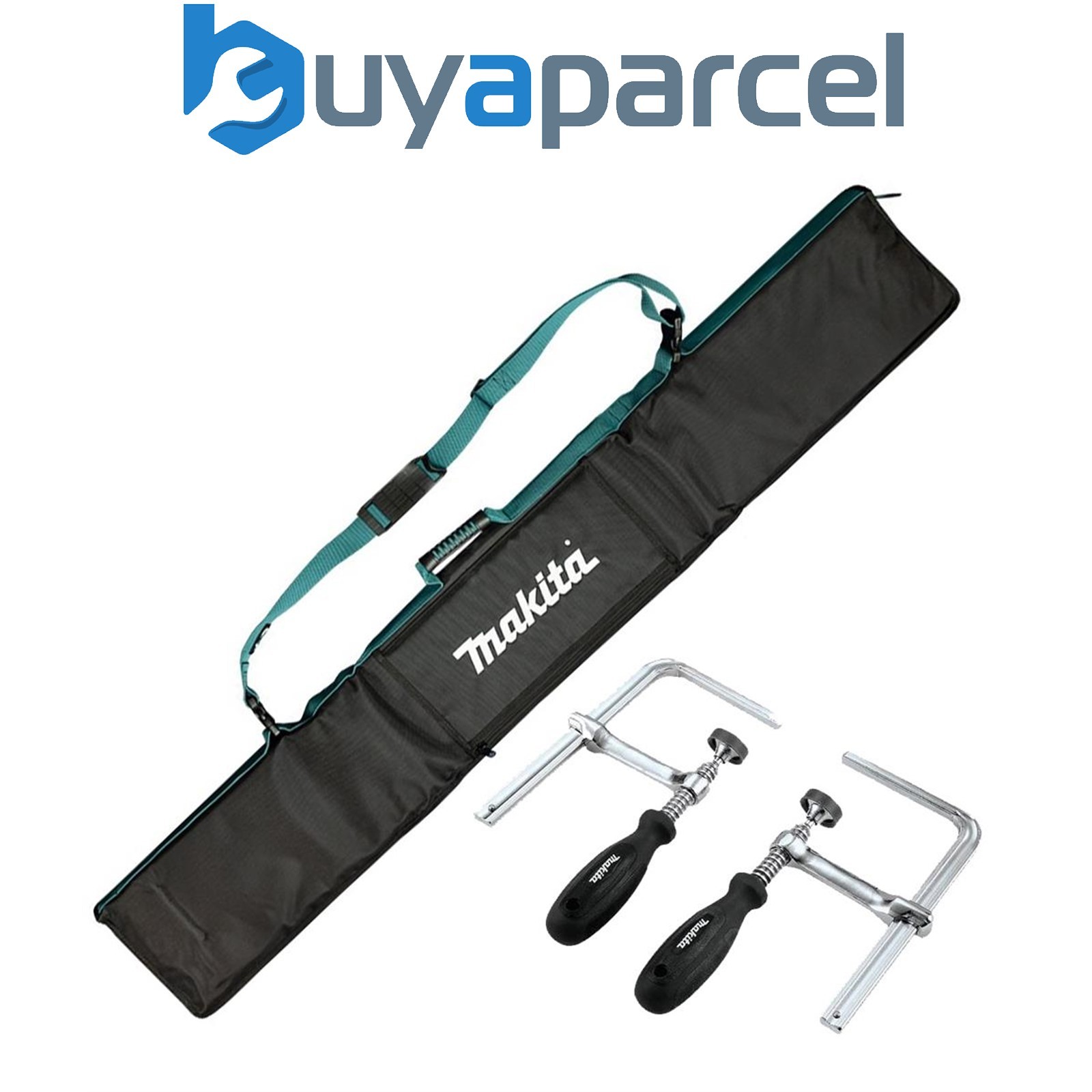 Makita E-05664 Guide Rail Bag Strap System for 1.4 1.5m Rail + 2x194385-5 Clamps