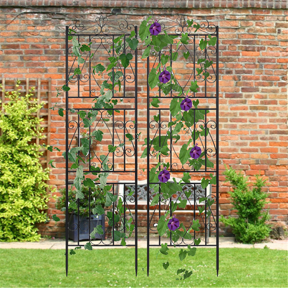 182cm Tall Metal Garden Decorative Border Fencing Outdoor Edging Barrier 2 Pack