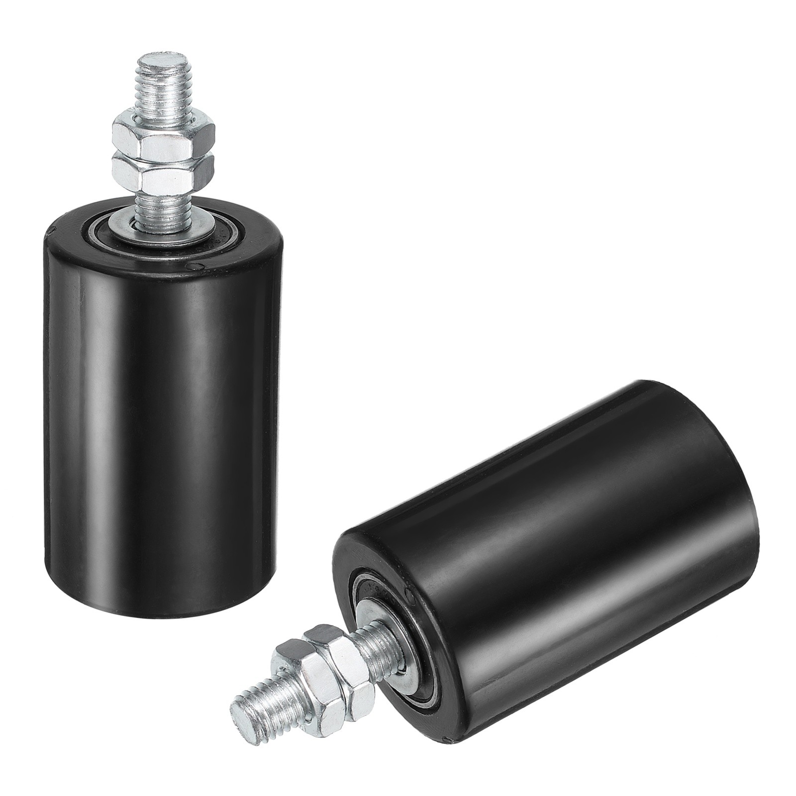 2Pcs Slide Gate Guide Roller, 2"x2-3/4" Nylon Sliding Gate Support, Black