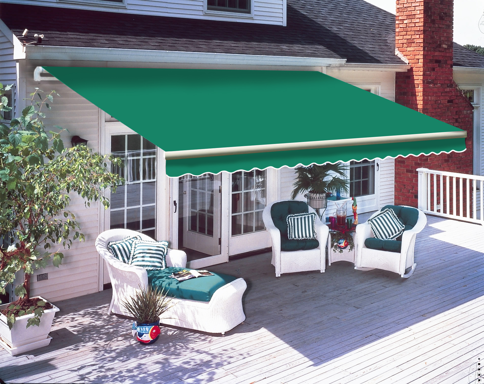 2x1.5m Manual Awning Garden Patio Canopy Sun Shade Shelter Retractable Green