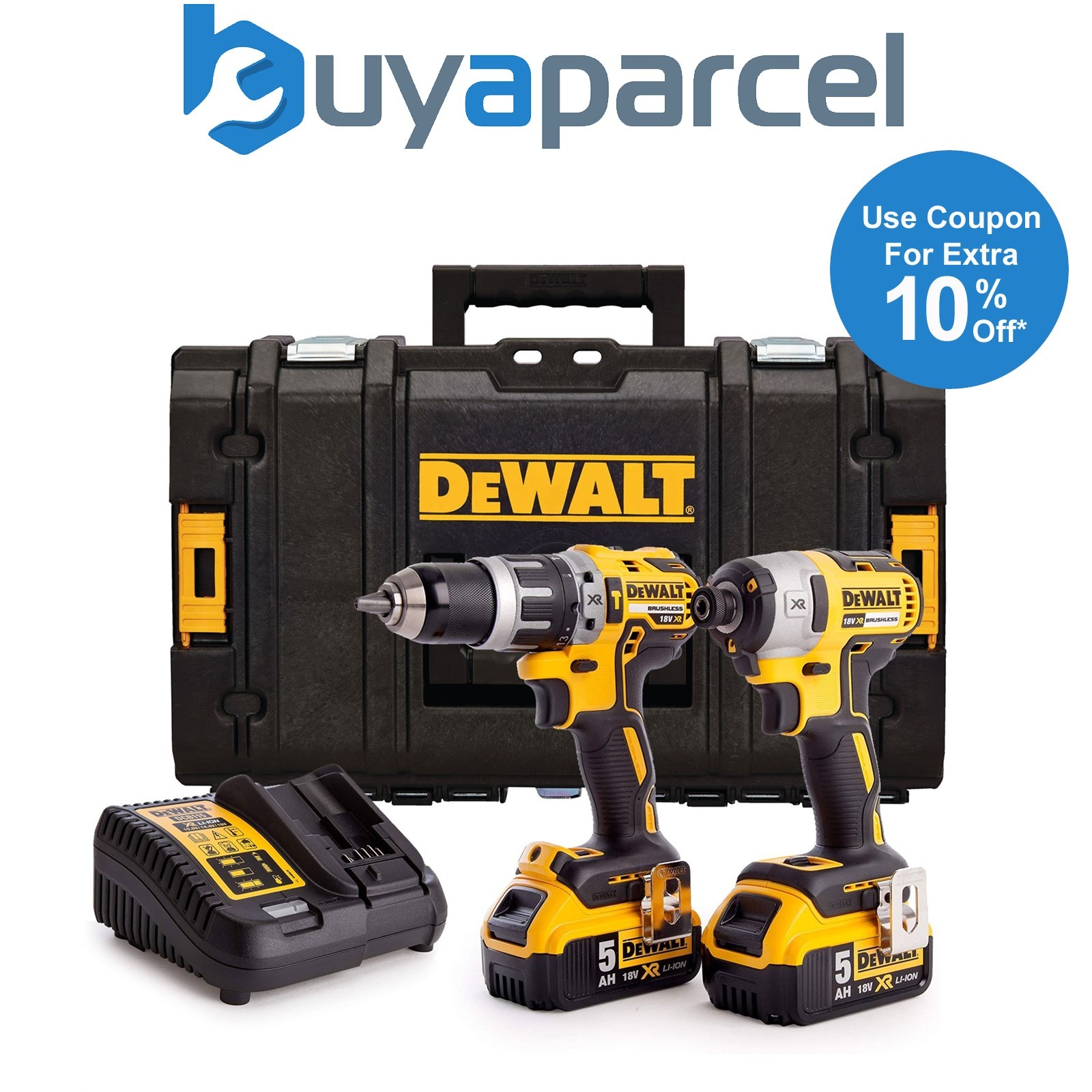 Dewalt DCK266P2-GB 18v Brushless DCD796 Combi Drill DCF887 Impact Driver 2x5.0ah