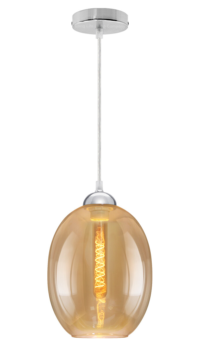 Vintage Smoked Gold Glass Shade Chandelier Pendant Ceiling Pub Diner Light M0196